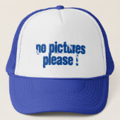 Casquette Pas De Photos S'Il Vous Plaît ! (Devant)