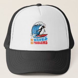 Casquette Pas de vagues pas de problèmes Pingouin drôle surf
