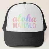Casquette Pastel Rainbows Aloha Mahalo Hawaiian (Devant)