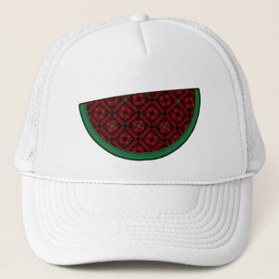 Casquette Pastèque de Palestine Broderie tatreez rouge