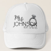 Casquette Patch brodé de Mme Faux Ring mariée (Devant)