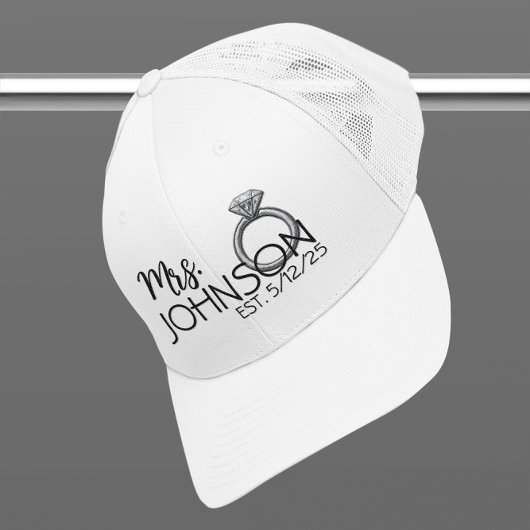 Casquette Patch brodé de Mme Faux Ring mariée