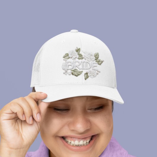 Casquette Patch Fleur Faux Pearl Brodé