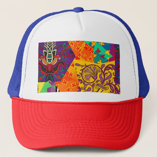 Casquette Patchwork indien turc festier Mandala (Devant)