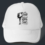 Casquette Patinage sur le coeur<br><div class="desc">Pour tous ceux qui font le patinage artistique,  le patinage artistique,  la danse sur glace ou le patinage sur glace exactement le bon cadeau de patineur.</div>