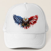 Casquette Patriotic Red White and Blue Bald Eagle (Devant)