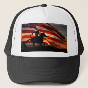 Casquette Patriotique Cowboy Pays Western Roper Horse