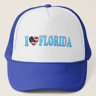 Casquette Patriotique I heart Floride sur drapeau américain