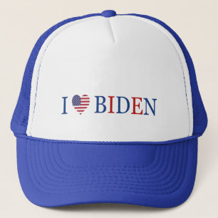 Casquette Patriotique I Heart Love Joe Biden Drapeau