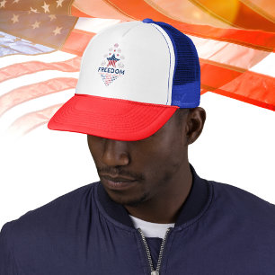 Casquette Patriotique Rouge Blanc Bleu Liberté USA Drapeau S