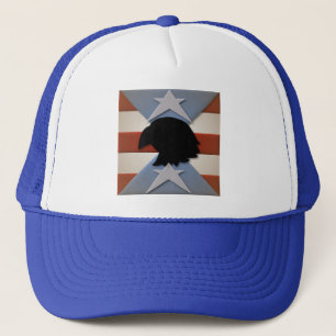 Casquette Patriotique Rouge Bleu blanc avec aigle