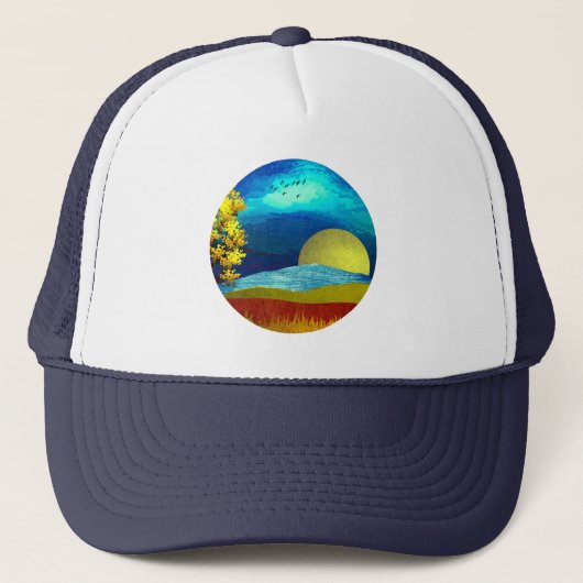 Casquette Paysage Céleste Liquide (Devant)