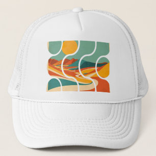 Casquette Paysage Désertique du Milieu du Siècle, Art Modern