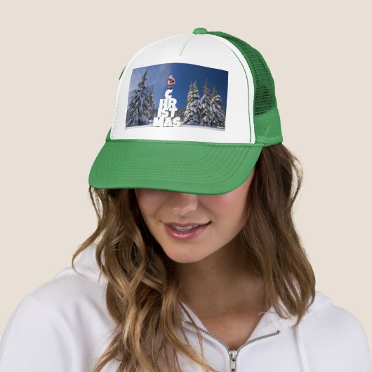 Casquette Paysage d'hiver de Noël (En situation)