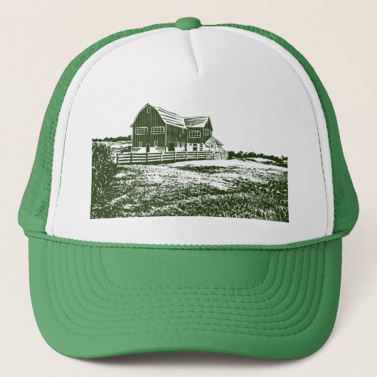 Casquette Paysage rural maison de ferme de style coupe (Devant)