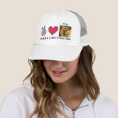 Casquette Peace Love Chow Chows Dog Lovers (En situation)