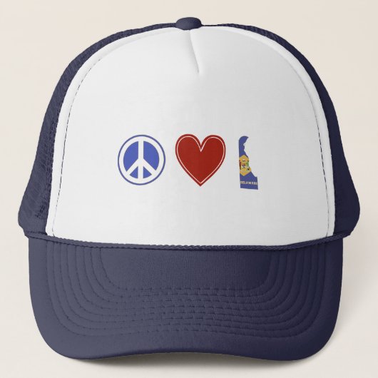 Casquette Peace Love Delaware (Devant)
