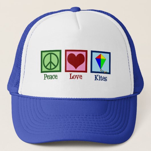 Casquette Peace Love Kites Cute Kite Festival (Devant)