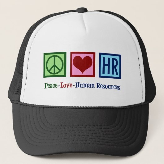 Casquette Peace Love Ressources humaines RH (Devant)