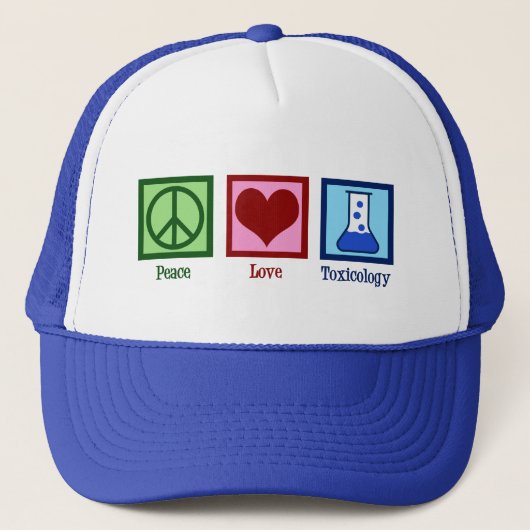 Casquette Peace Love Toxicology Cute Toxicologist (Devant)