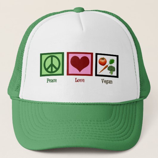Casquette Peace Love Vegan (Devant)