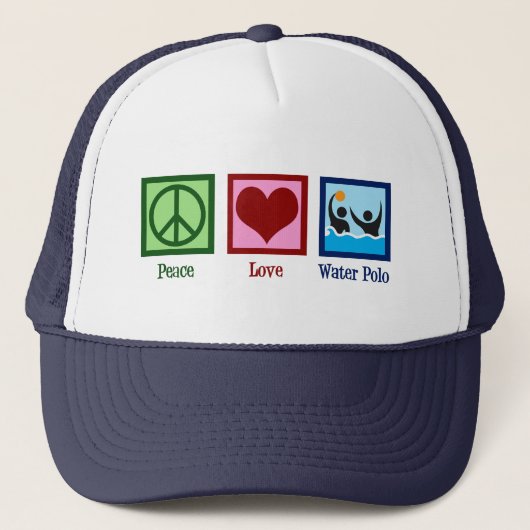 Casquette Peace Love Water Polo (Devant)