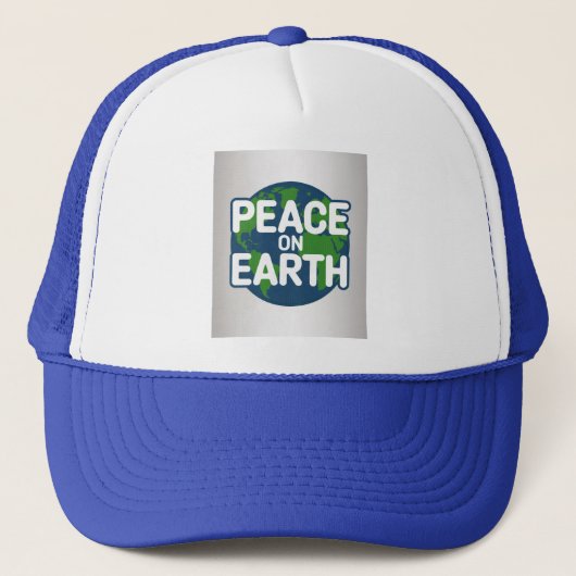 Casquette Peace On Earth Bleu (Devant)