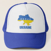Casquette Peace Ukraine - Soutenez la paix et l'amour (Devant)