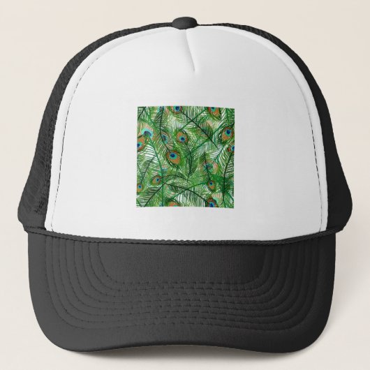 Casquette Peacock feathers pattern (Devant)