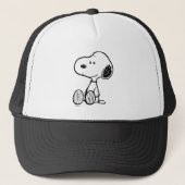 Casquette PEANUTS | Snoopy on Black White Comics (Devant)