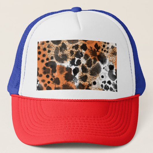 Casquette Peau animale : motif léopard créatif. (Devant)