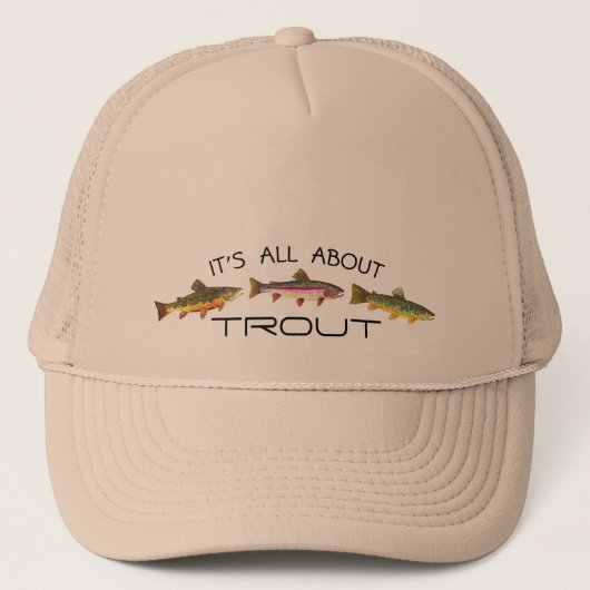 Casquette Peau de truite pour la pêche à la mouche (Devant)