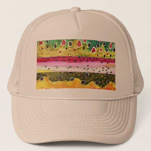 Casquette Peaux de trois belles truites (Devant)