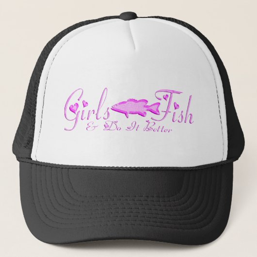 CASQUETTE PÊCHE AU BAR DE FILLE (Devant)