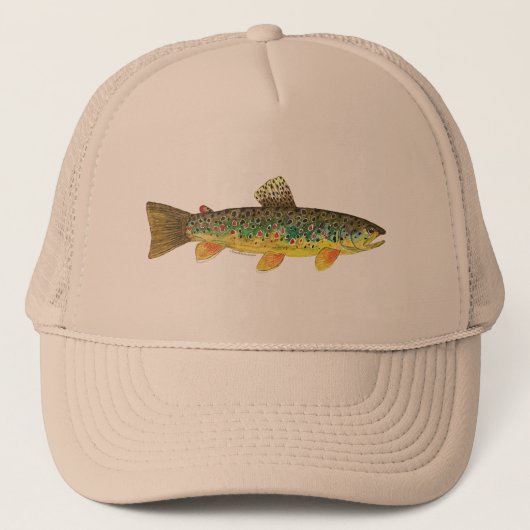 Casquette Pêche Brown à la truite (Devant)