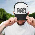 Casquette Pêche est ma jeu 70's Typographie retraite<br><div class="desc">Vous cherchez un chapeau de camionneur élégant et confortable à porter sur vos aventures de retraite? Découvrez notre chapeau de camion de retraite de la typographie des années 70 "Pêcher c'est mon jeu"! Doté d'un design d'inspiration rétro et d'une typographie audacieuse, ce casquette est parfait pour tout retraité qui aime...</div>