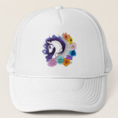 Casquette Pegasus Noir Floral (Devant)