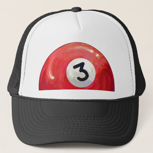 Casquette Peint 3 Motif de billard (Devant)