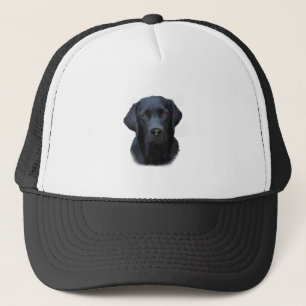 Casquette Peinture à l'aquarelle d'un chien Labrador noir