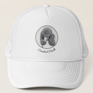 Casquette Peinture à paille noire standard - Art du chien
