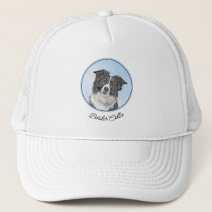 Casquette Peinture Collie Bordure - Joli art original chien