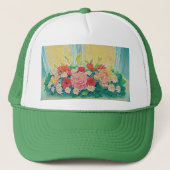 Casquette Peinture colorée de fleurs (Devant)