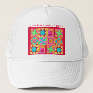 Casquette Peinture colorée Quilt Blocs Art