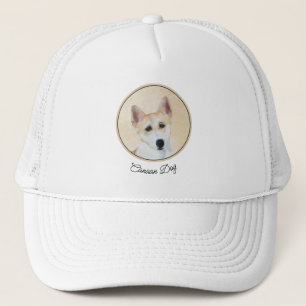 Casquette Peinture de chien de Canaan - jolie art original d