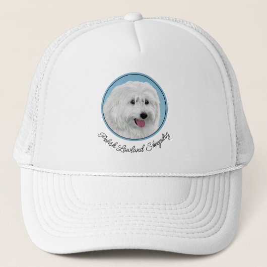 Casquette Peinture de chien des lowland polonais - Art du ch (Devant)