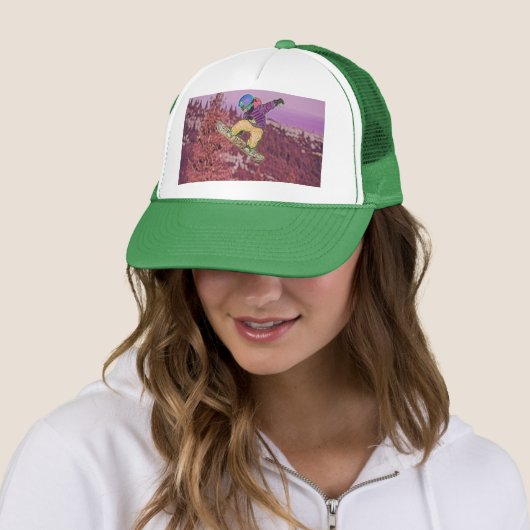 Casquette Peinture de snowboarding (En situation)