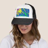 Casquette Peinture de Spray Mardi Gras Bleu (En situation)