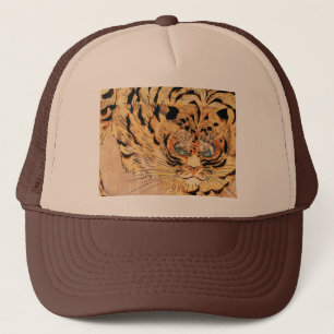 Casquette peinture du 19e siècle d'un tigre par Kuniyoshi Ut