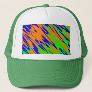 Casquette Peinture en spray orange bleu vert lime