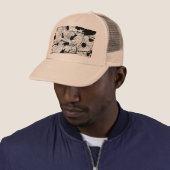 Casquette Peinture noire originale d'éclaboussure (En situation)